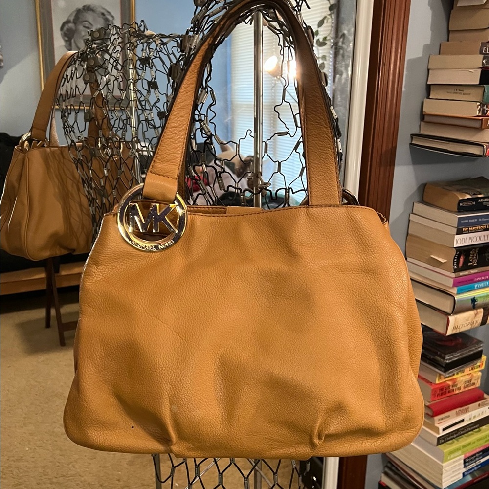 Michael Kors Tan Leather Shoulder Bag